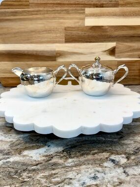 Elegant F.B. Rogers Silver‑Plated on Copper Sugar & Creamer Set - Vintage
